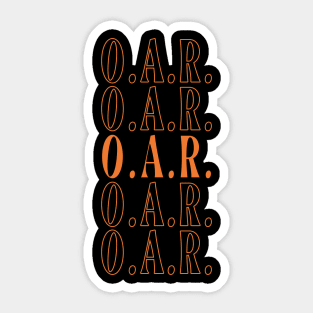 Graphic Lovely O.A.R Name Flowers Retro Classic Styles Sticker